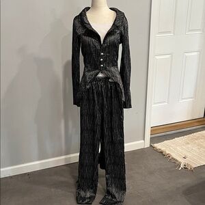 Jack Skeleton Suit Striped Halloween Costume Small